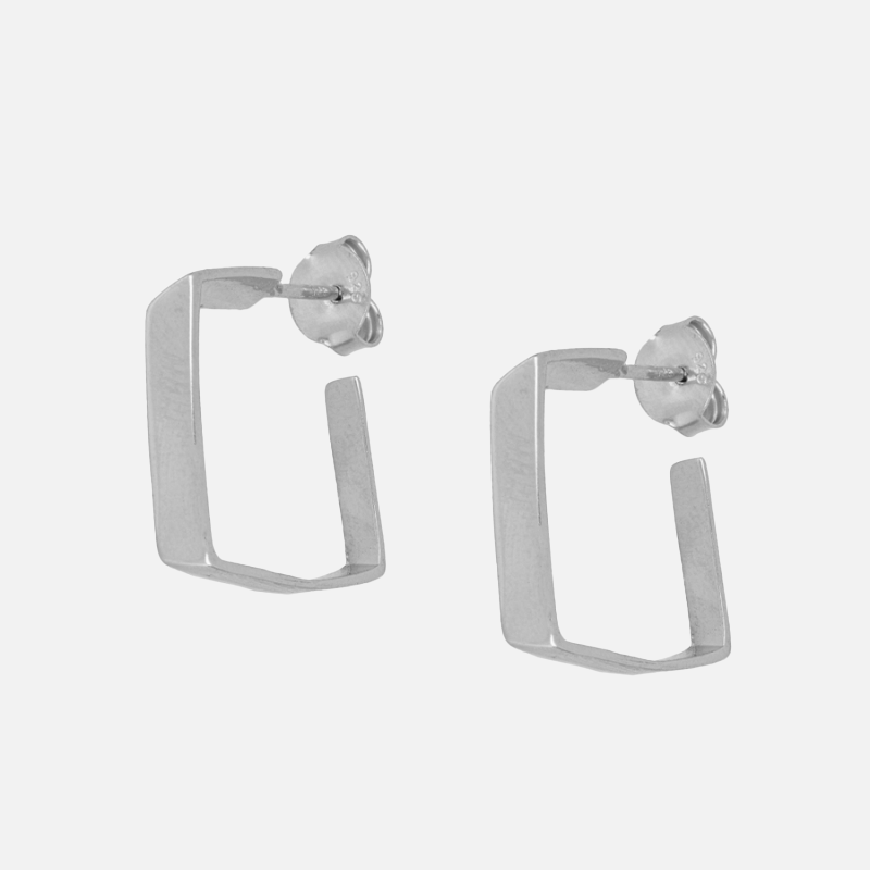 PENDIENTES SQUARE PLATA